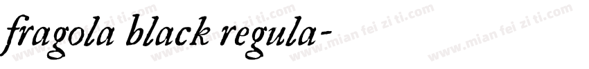 fragola black regula字体转换